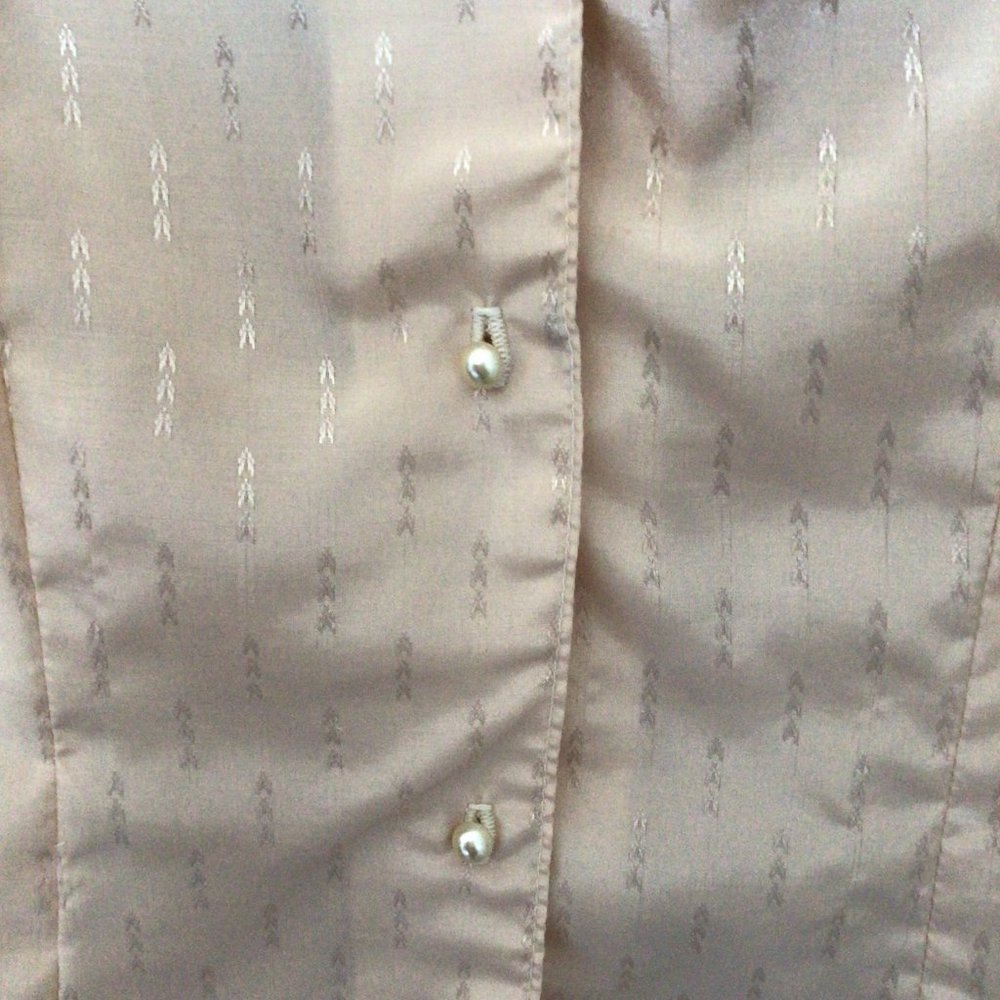 Jonathan Martin - Pink blouse with chevron design and pearlized buttons - Picture 2 of 8